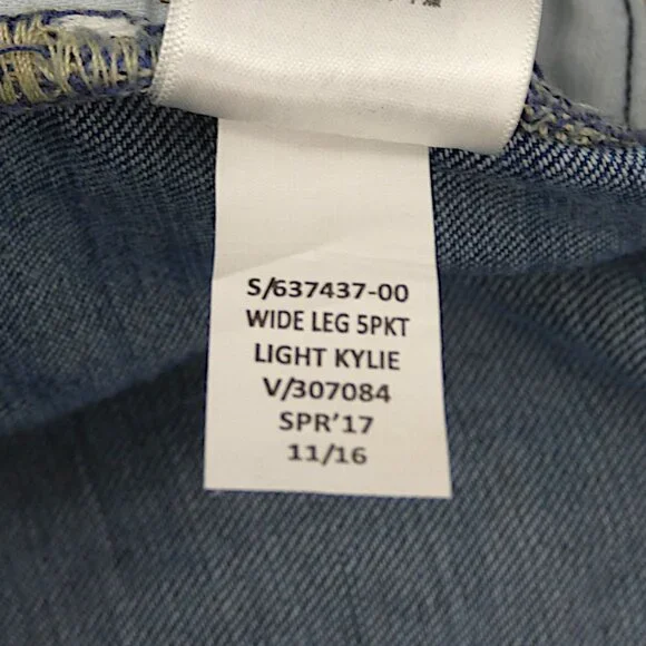 NWT GAP 1969 Wide Leg 5 Pocket Light Kylie High Rise Denim Blue Jeans Size 12 - Picture 7 of 8